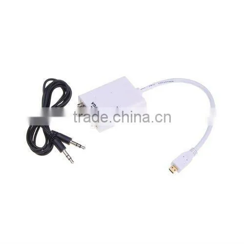 Mini HDMI to VGA + Aduio HD Conversion Cable Adapter For Computer DVD