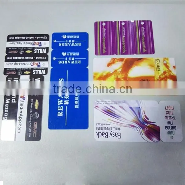 member rewards plastic pvc key tag combo cards