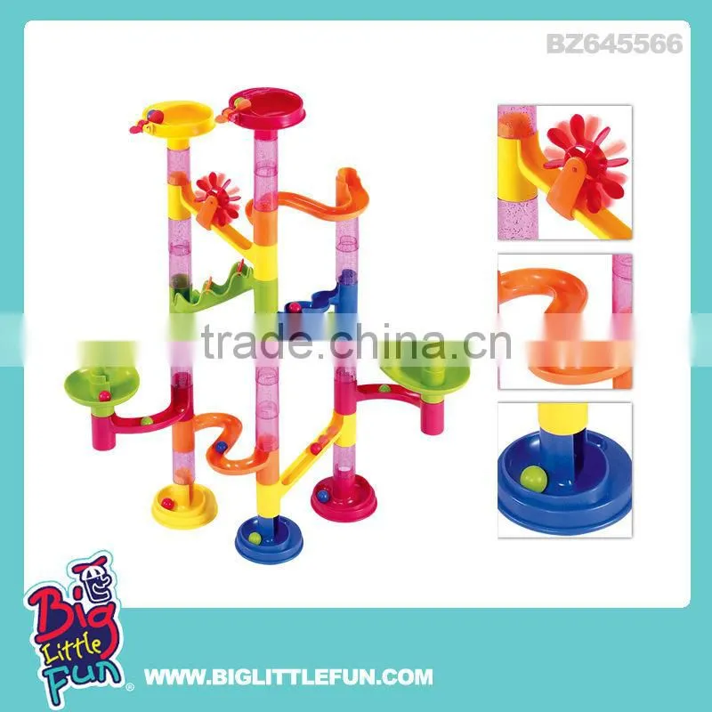 Plastic building blocks toys plastic marbles run construction system