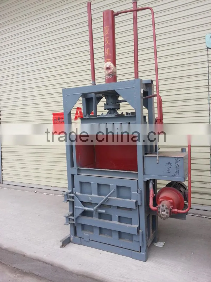DB-10T vertical hydraulic baler for waste paper , plastic, cartoon,straw,hay packing