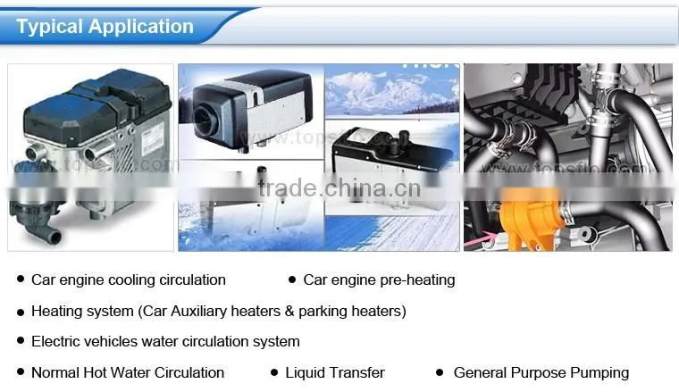 Electric car engine cooling brushless DC pump