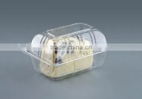 Eco-friendly blister transparent disposable plastic cake container, plastic cake/cookie/fruit box