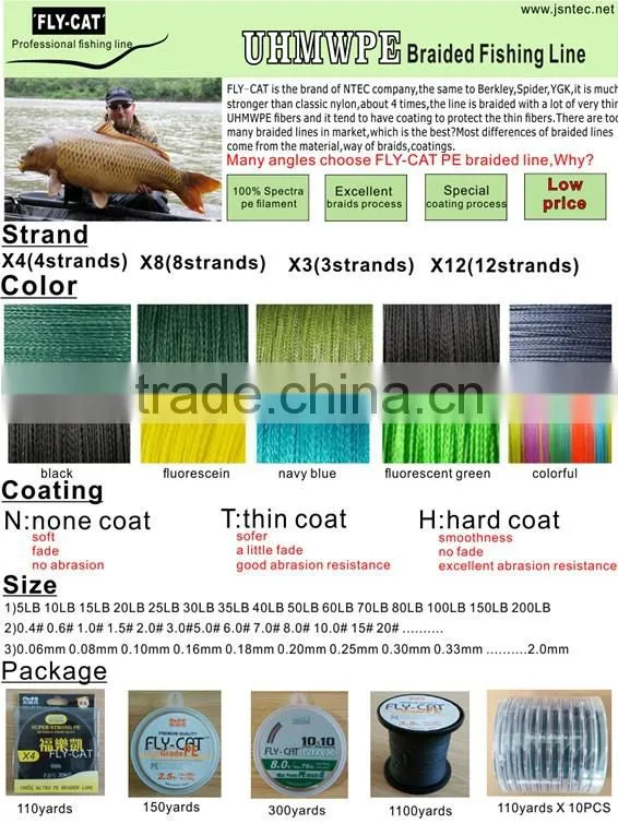 Stock avaliable pe braid fishing line