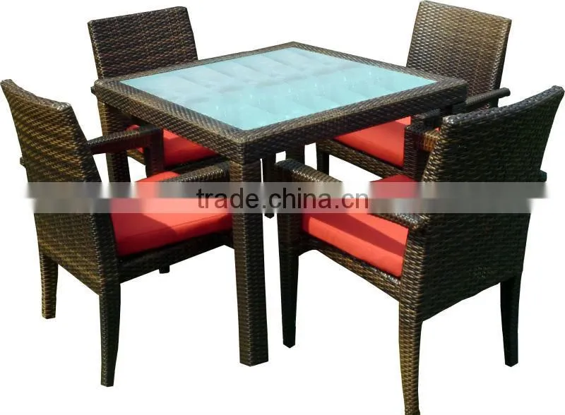F-mediterranean rattan table and chair (2107+2048)