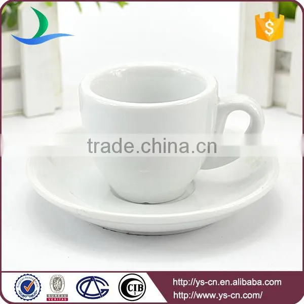 Porcelain white Ceramic Cup With Saucer stands