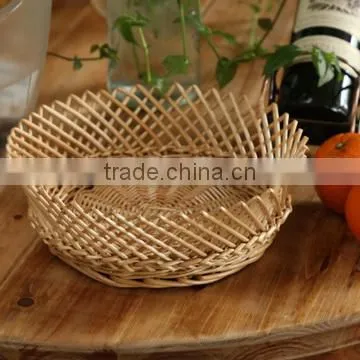 jiayu Manual wholesale wicker fruit basket with fabric liner