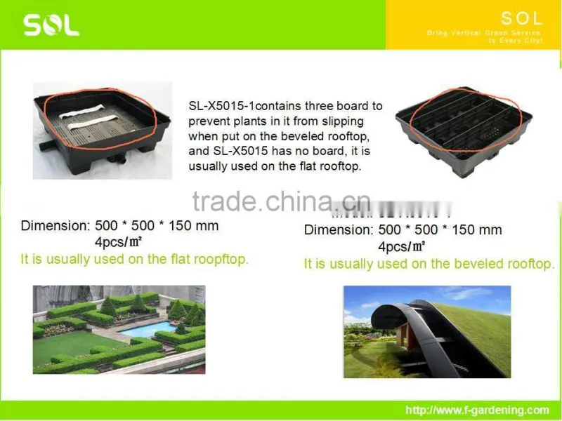 Vertical green roof garden Green roof system