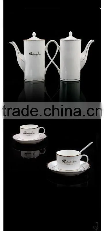 luxury 15pcs porcelain coffee set