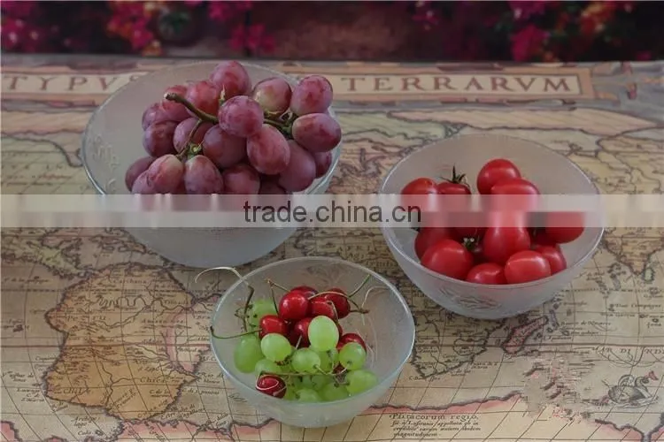 leaves frosted effect glass bowl for centerpieces