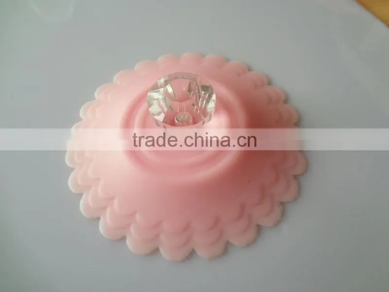 Silicone Cup Lids - Diamond Mug Cover - Silicone Glass Cover Suction Lids for Coffee and Tea Cup