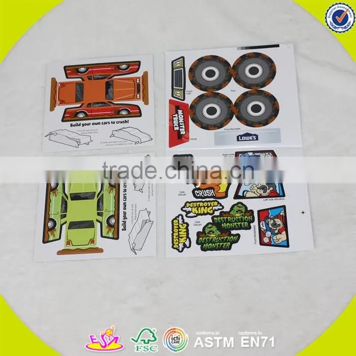 2017 new products educational wooden kids diy toy W03B051