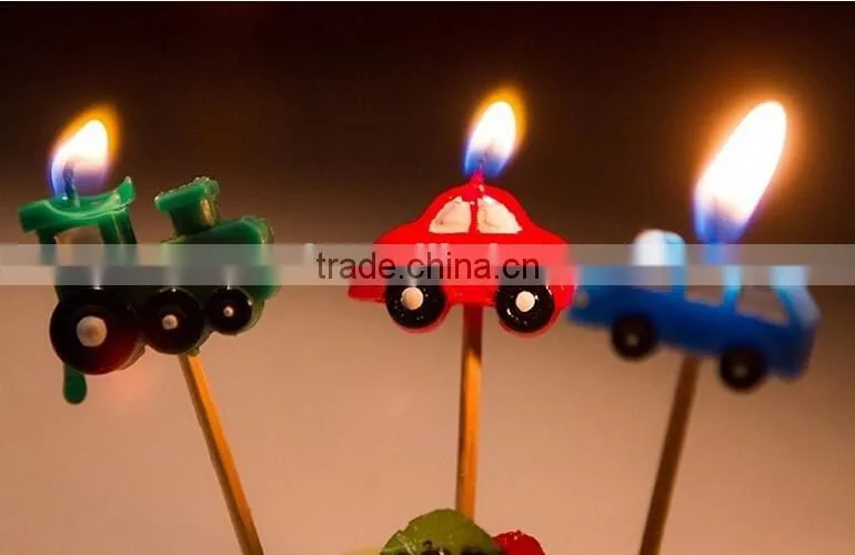 Hot Sale Carton Car Birthday Candle for Children