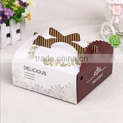 Portable bow 6 inch small folding gift box