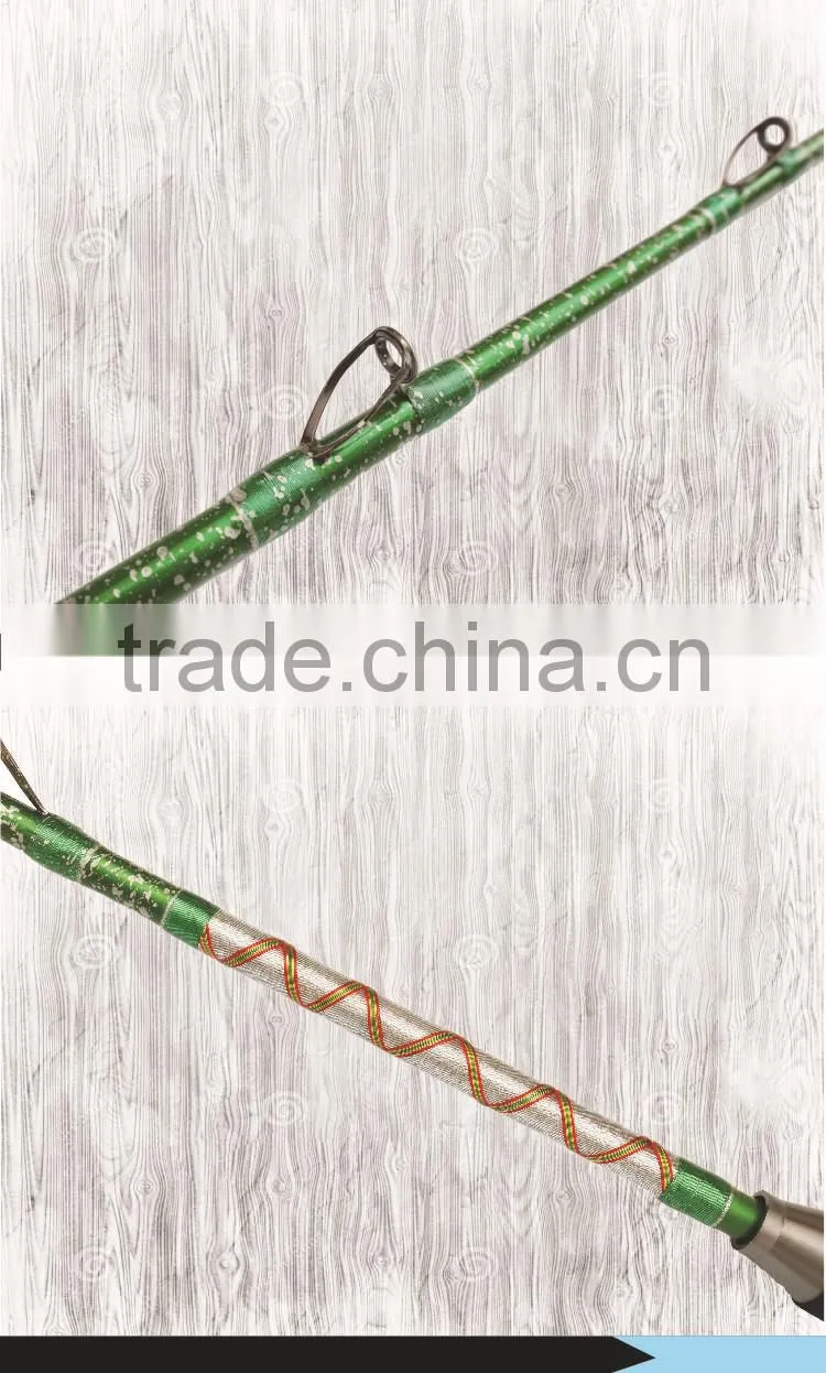 552 Fiberglass Trolling Boat Fishing Rod with Green Color