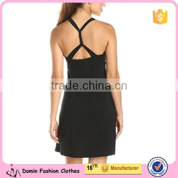 Latest Summer Women's Spaghetti Strap Empire Knit Dress