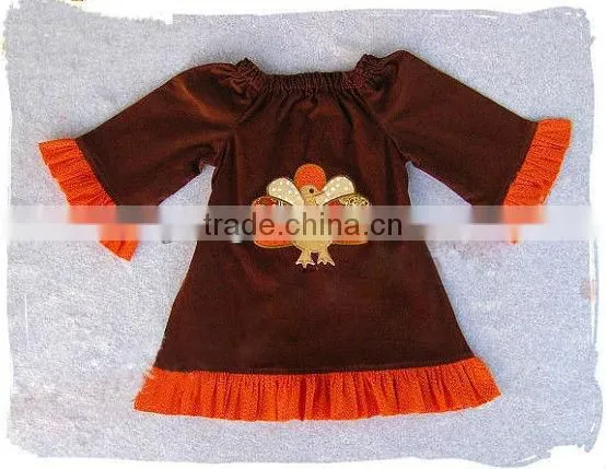 Girl Fall Thanksgiving Turkey Dress - Baby Girl Clothes
