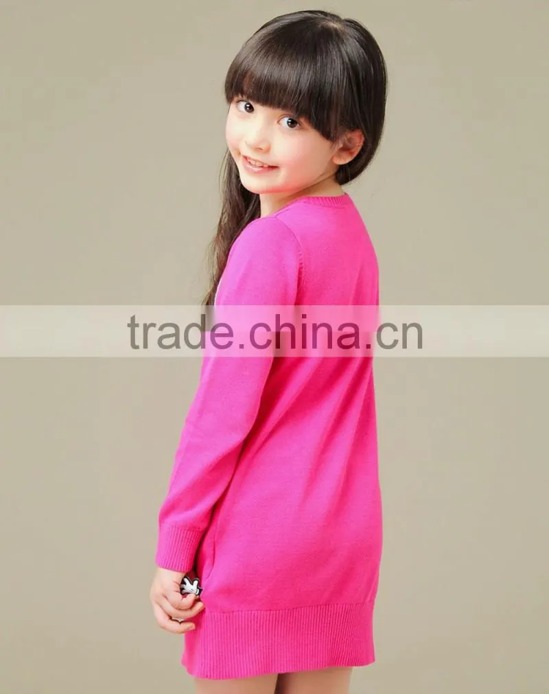 print letters spring rose red longth sleeve pullover for girls