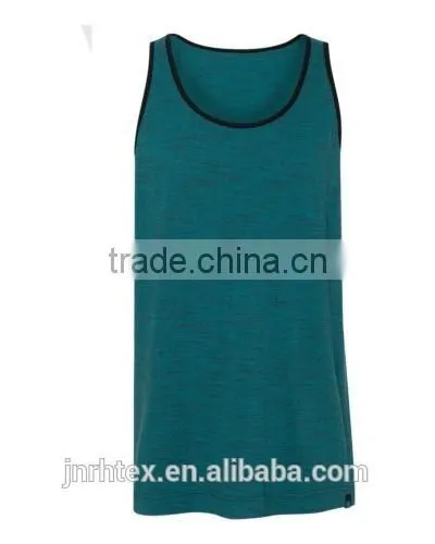 95% cotton 5% spandex mens gym injected slub tank top