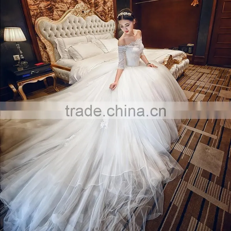 New Arrival Sexy A-Line Lace Wedding Dress 2017 Romantic Robe Mariage Vestido Dresses