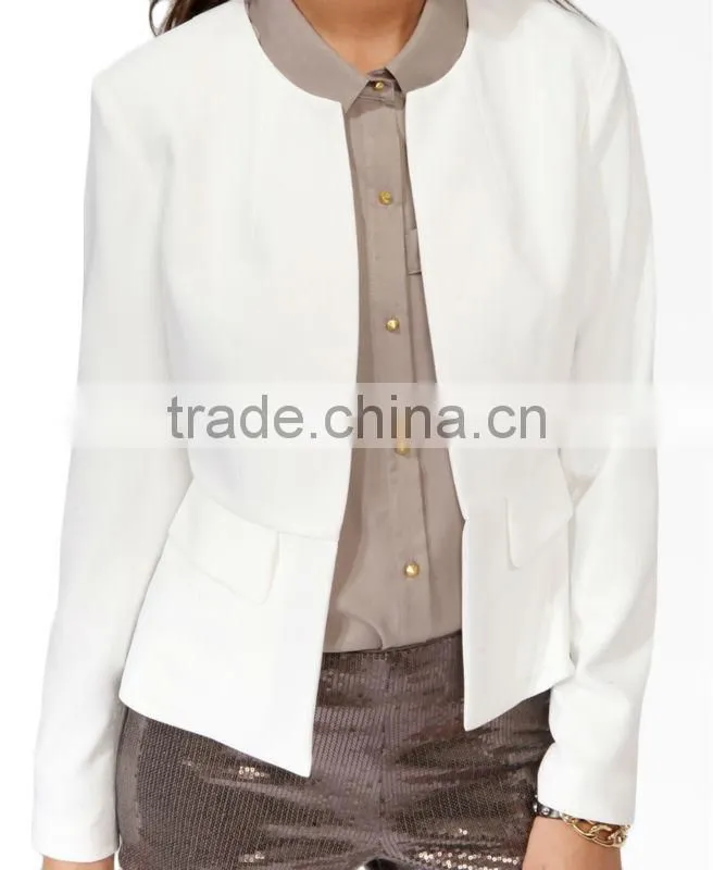 Open Front Peplum Jacket
