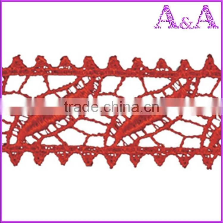 pretty ladies embroidery cotton flower lace trim black lace