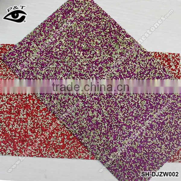 New Designs Hot fix rhinestone mesh iron on crystal mesh trim Adhesive Rhinestone Transfer Sheets