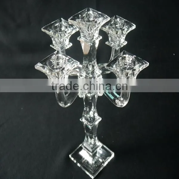 Crystal Candle holders for Glass Wedding & Table centerpieces