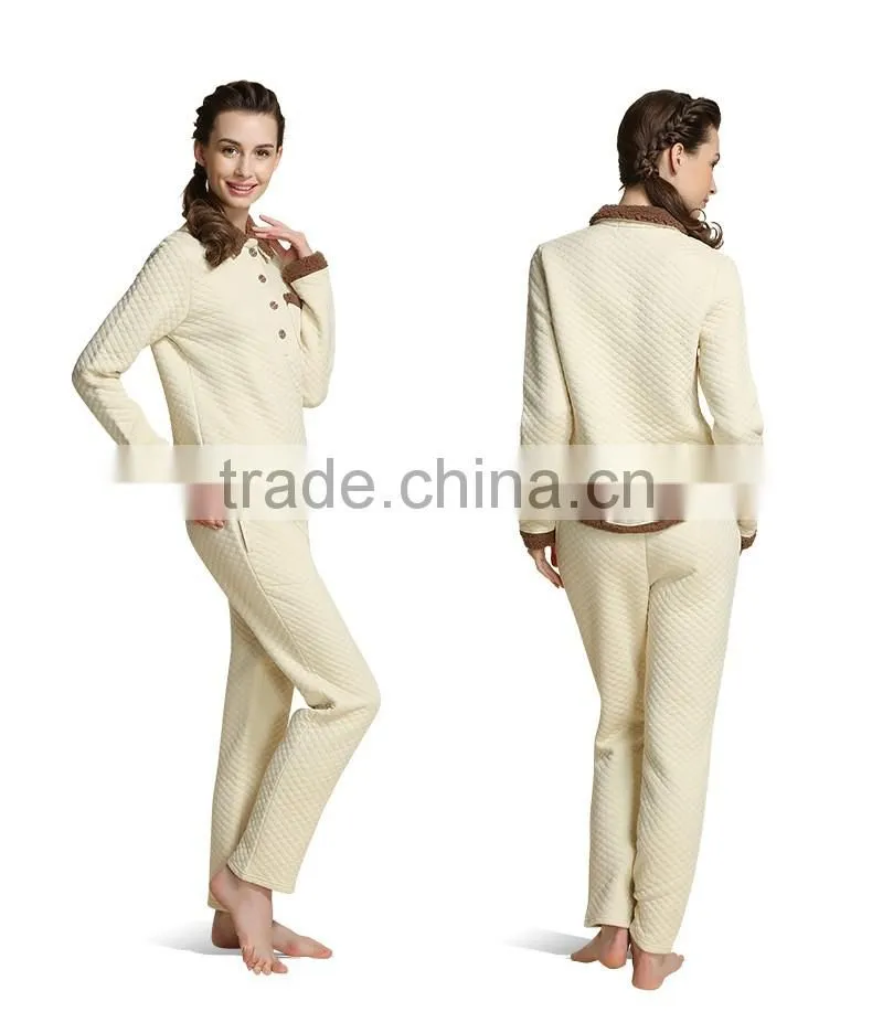 Chineses top Qianxiu brand wholesale winter ladies sleepwear