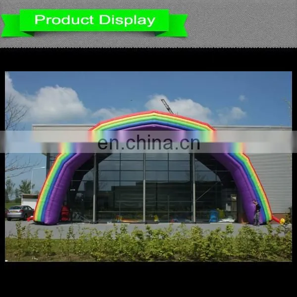 Oxford inflatable rainbow arch decorative large gate for sale
