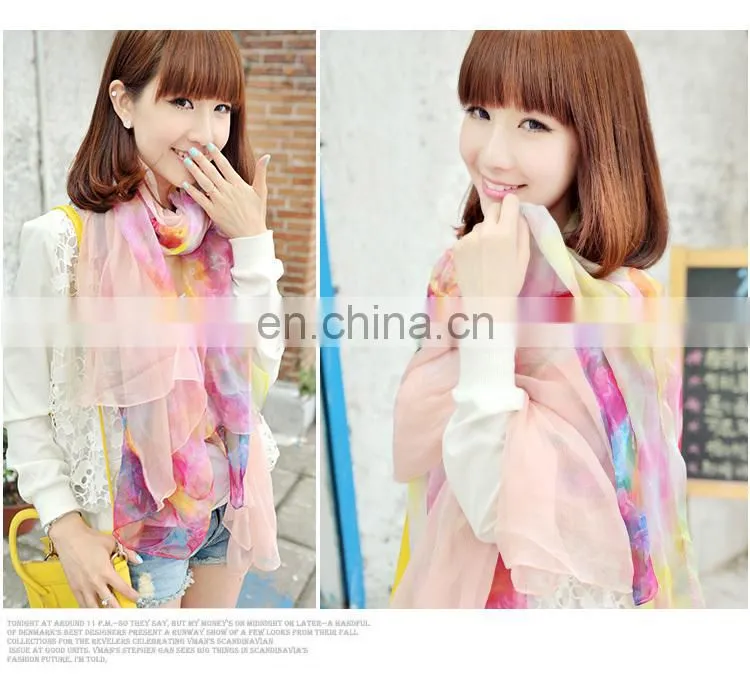 2015Elegant and fashionable women's scarf beach dress autumn pink