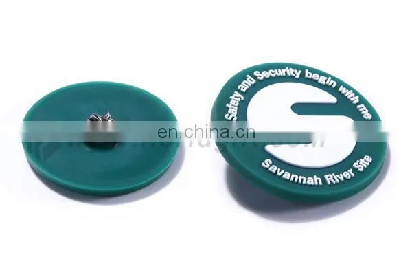 Bulk cheap bespoke pvc embossed cheap custom badge pins