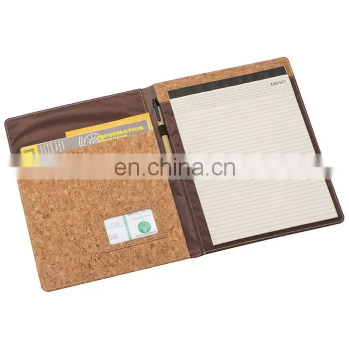 promotion office cork PU leather journal organizer notebook NOTEBO920