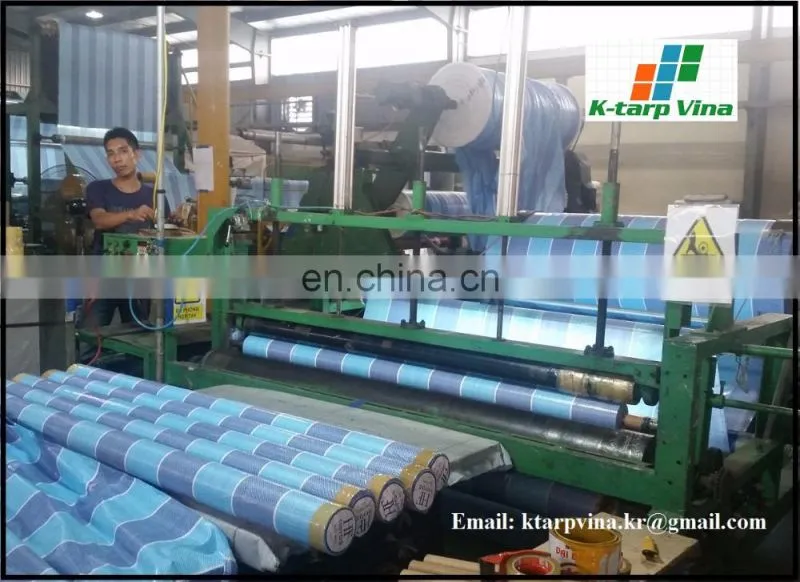 Blue/ White/ Blue Stripe Tarpaulin, Korea Quality, High quality, Malaysia, Singapore