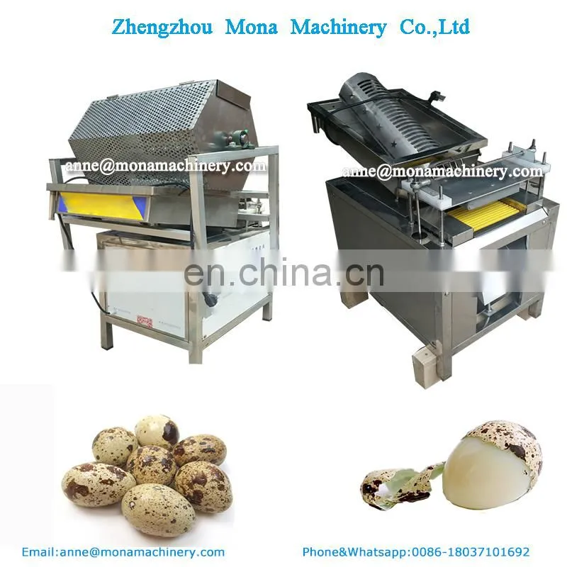 Boiled quail egg shell peeler in the spiced quail egg product processing line
