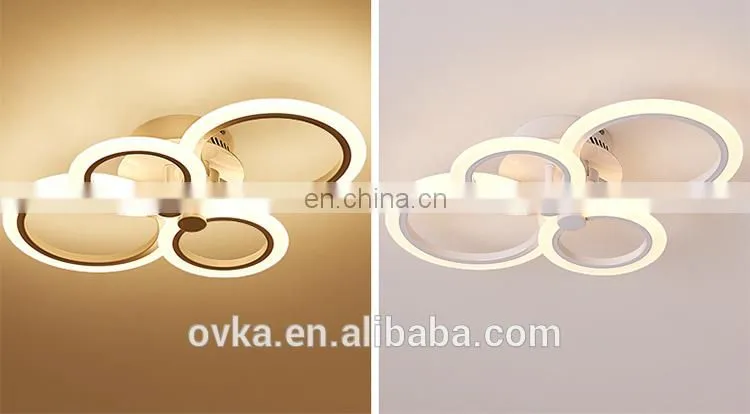Creative simple ring acrylic led ceiling light for bedroom living room lamp