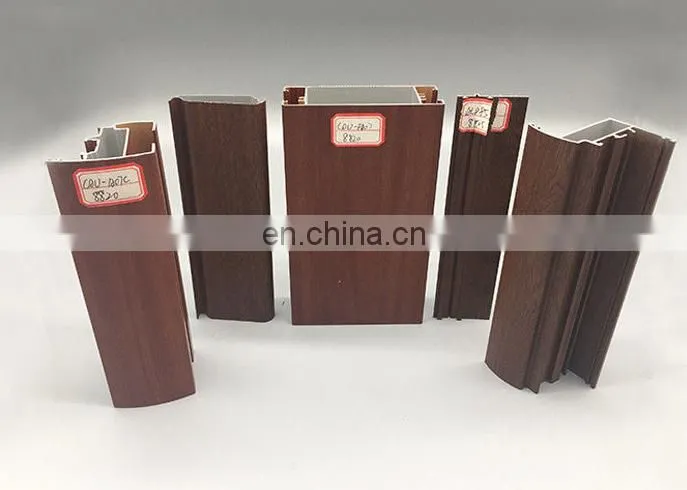 Aluminum wood grain powder coating extrusion profile for decoration