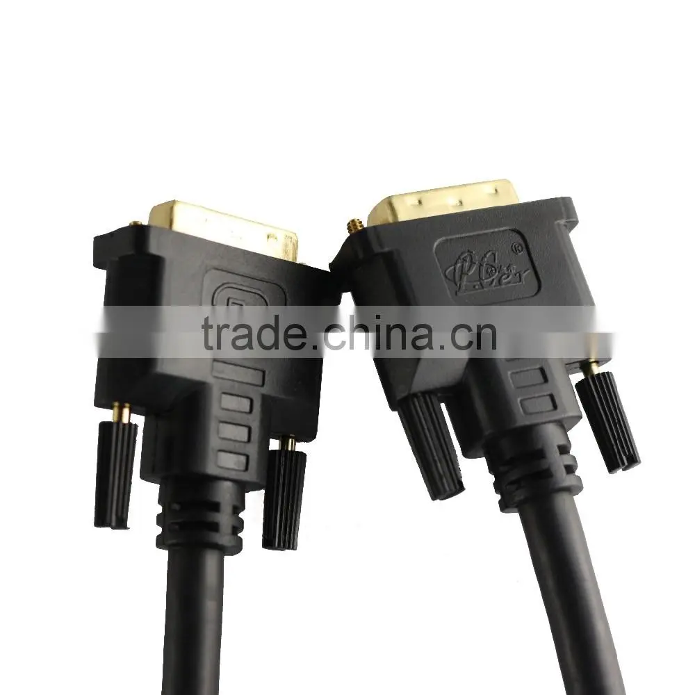 80M NYLON BRAIDED 24+1PIN M TO M DVI-D CABLE WITH USB ADN CHIP SET