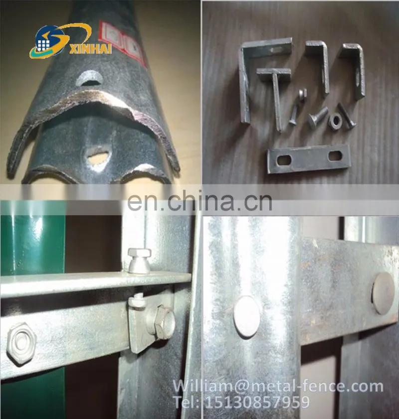 high security Signal base station powder coated W Section triple pointed Metal palisade fence