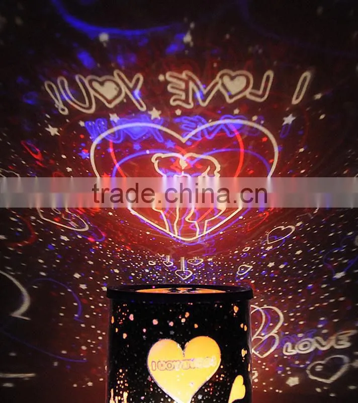 Colorful star ceiling projector night light for romantic gift