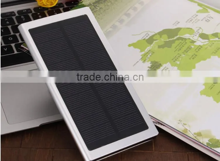 Smart phone power bank with 20000mah high capacity solar charge power bank for smart phone portable bannk