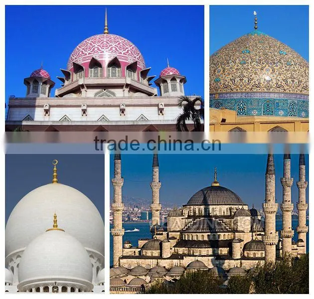 Palatial design metal steel structure mosque dome