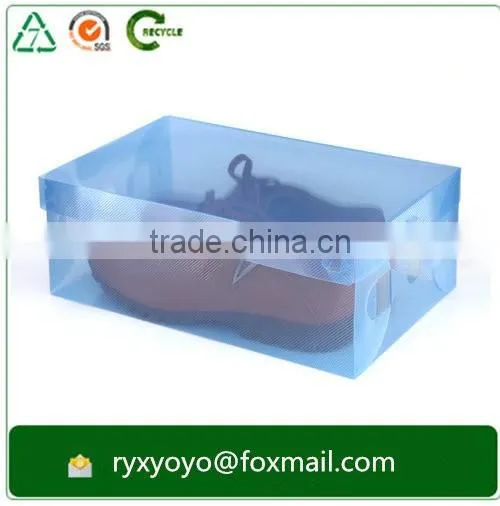 colored clear folding pp plastic storage shoe box