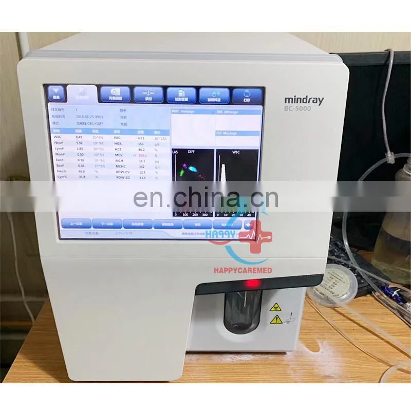 Used automated veterinary 5-part Mindray BC-5000 blood hematology analyzer for dog horse sheep animal Mindray BC-5000 Vet