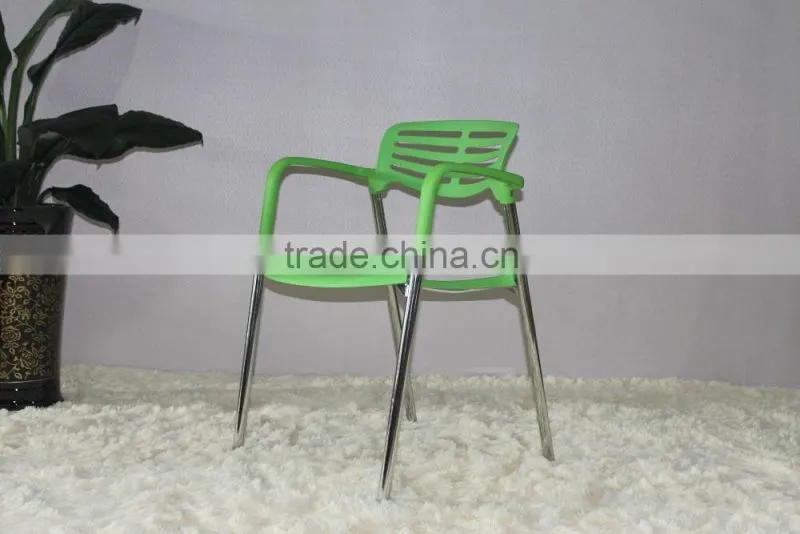 replica graceful Spanish Design stainless steel plastic seat and back Jorge Pensi stacking toledo chair for dining room