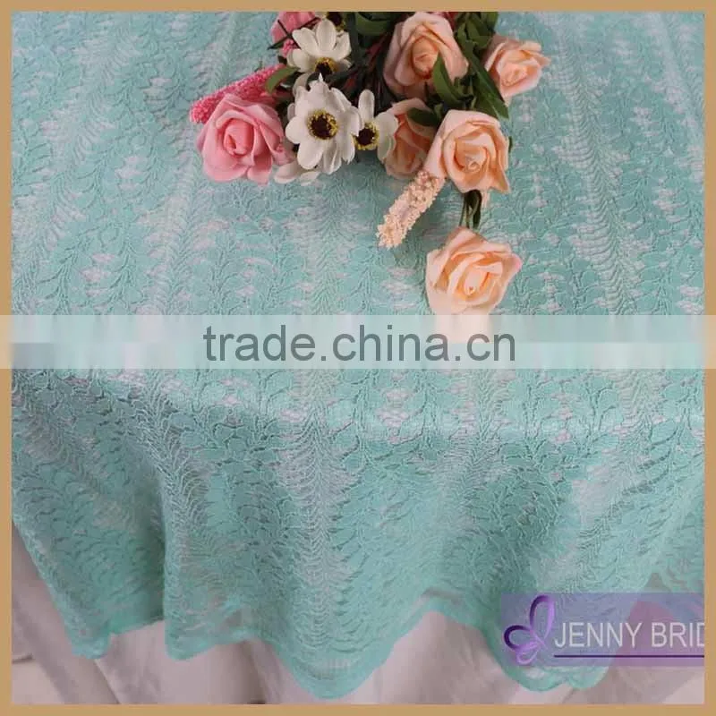 TL039A factory high quality light bean green beautiful solft lace table overlay