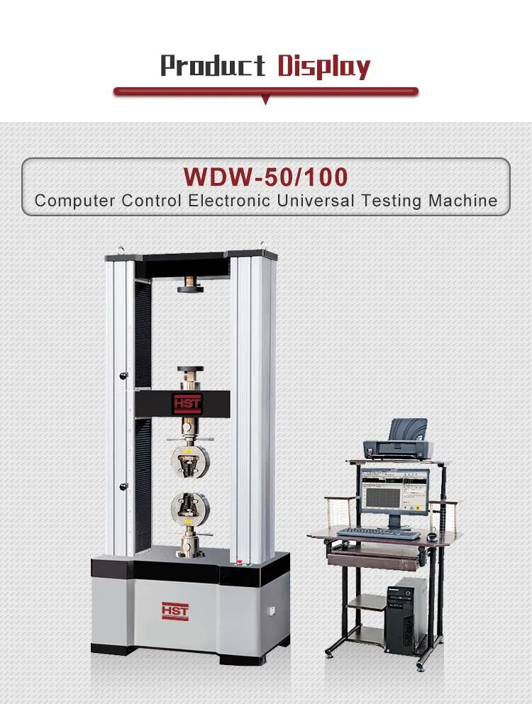 HST 20kn 50kn 100kn Universal Socks Testing Leather Tensile Strength Test Machine