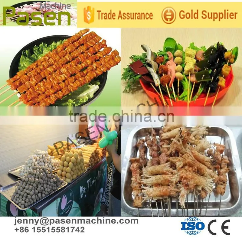 Newest technology electricity meat string making machine /meat wear string machine / meat skewer string machine