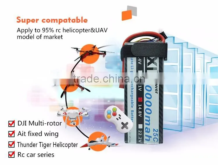 25C RC model airplane 10000mAh 14.8V RC Model lipo battery