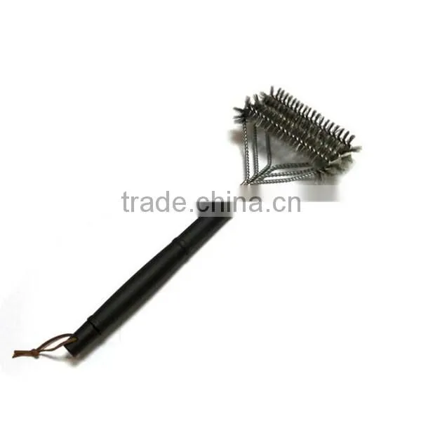 2016 New revolution BBQ Grill Brush 3sided Barbecue Grill Cleaning Brush oven Barbecue Grill Cleaner