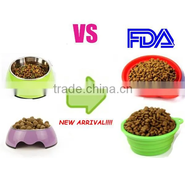 silicone dog bowl feeder.pet dog bowl